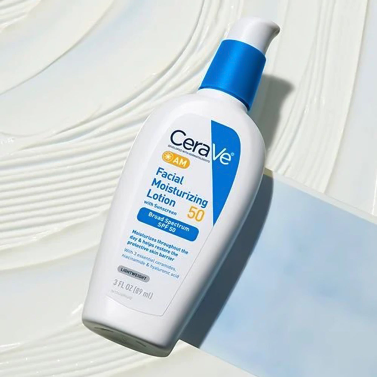Facial Moisturizer with Sunscreen CeraVe® AM 3 oz. Bottle Unscented Lotion - BeHope