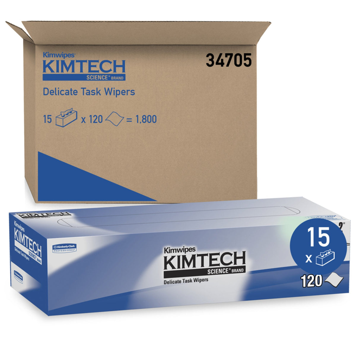 Delicate Task Wipe Kimtech Science™ Kimwipes™ Light Duty 120 Count Dispenser Box 11-1/5 X 12-3/10 Inch NonSterile Disposable - BeHope
