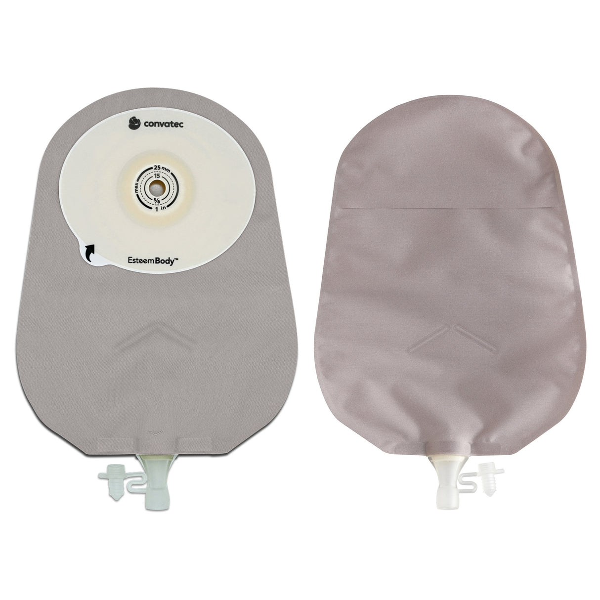 Urostomy Pouch Esteem Body™ One-Piece System 10 Inch Length Deep Convex, Trim To Fit 10 to 35 mm Stoma - BeHope