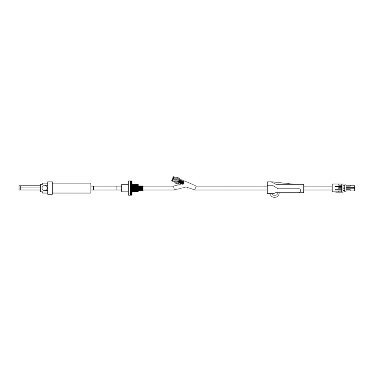 IV Pump Set Z-800 Pump 1 Port 20 Drops / mL Drip Rate Without Filter 105 Inch Tubing Solution - BeHope