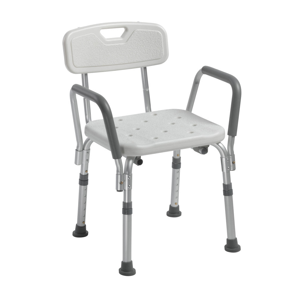 Shower Chair with Back and Removable Padded Arms -BeHope