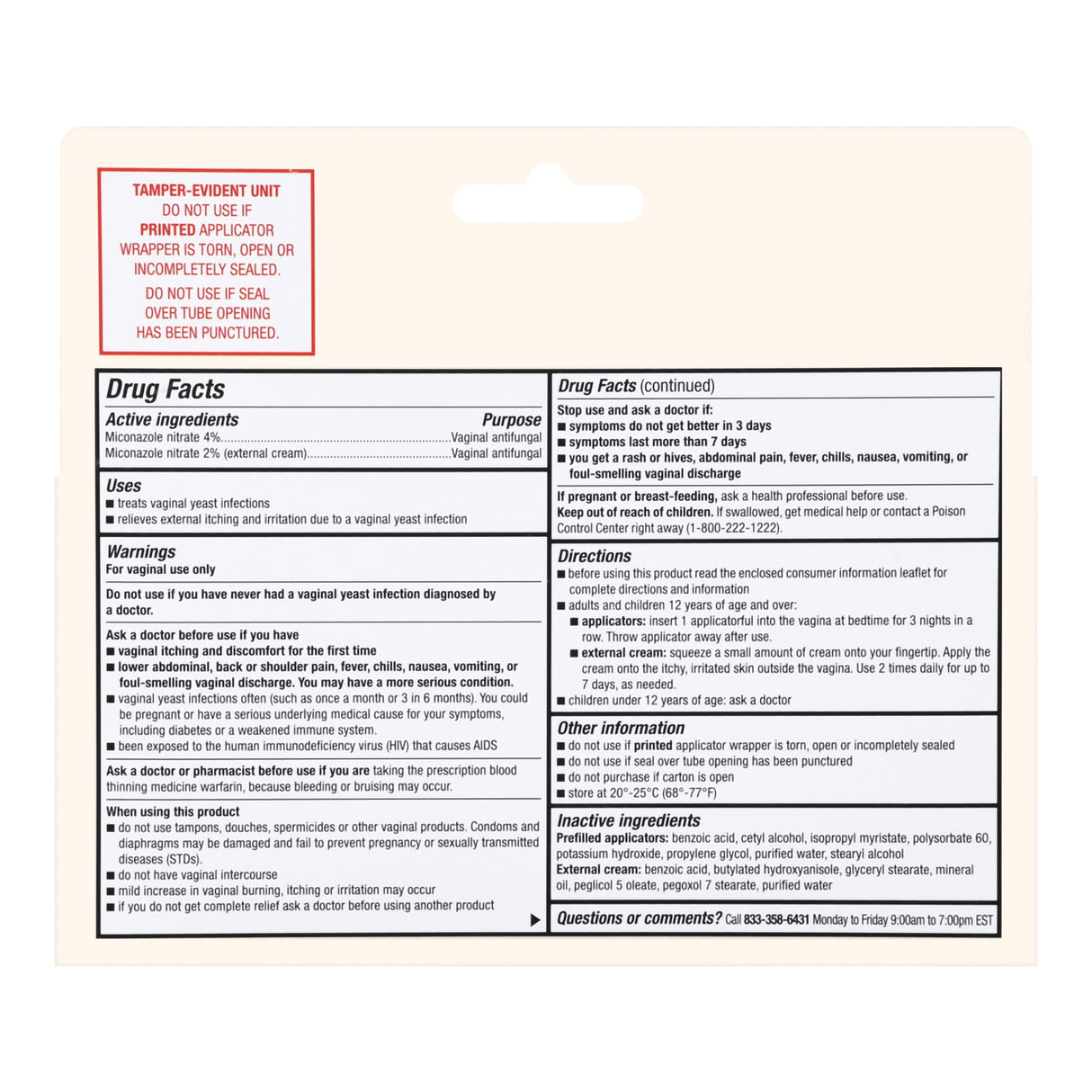 Vaginal Antifungal Kit Foster & Thrive™ 2% Strength / 200 mg Cream / Suppository - BeHope
