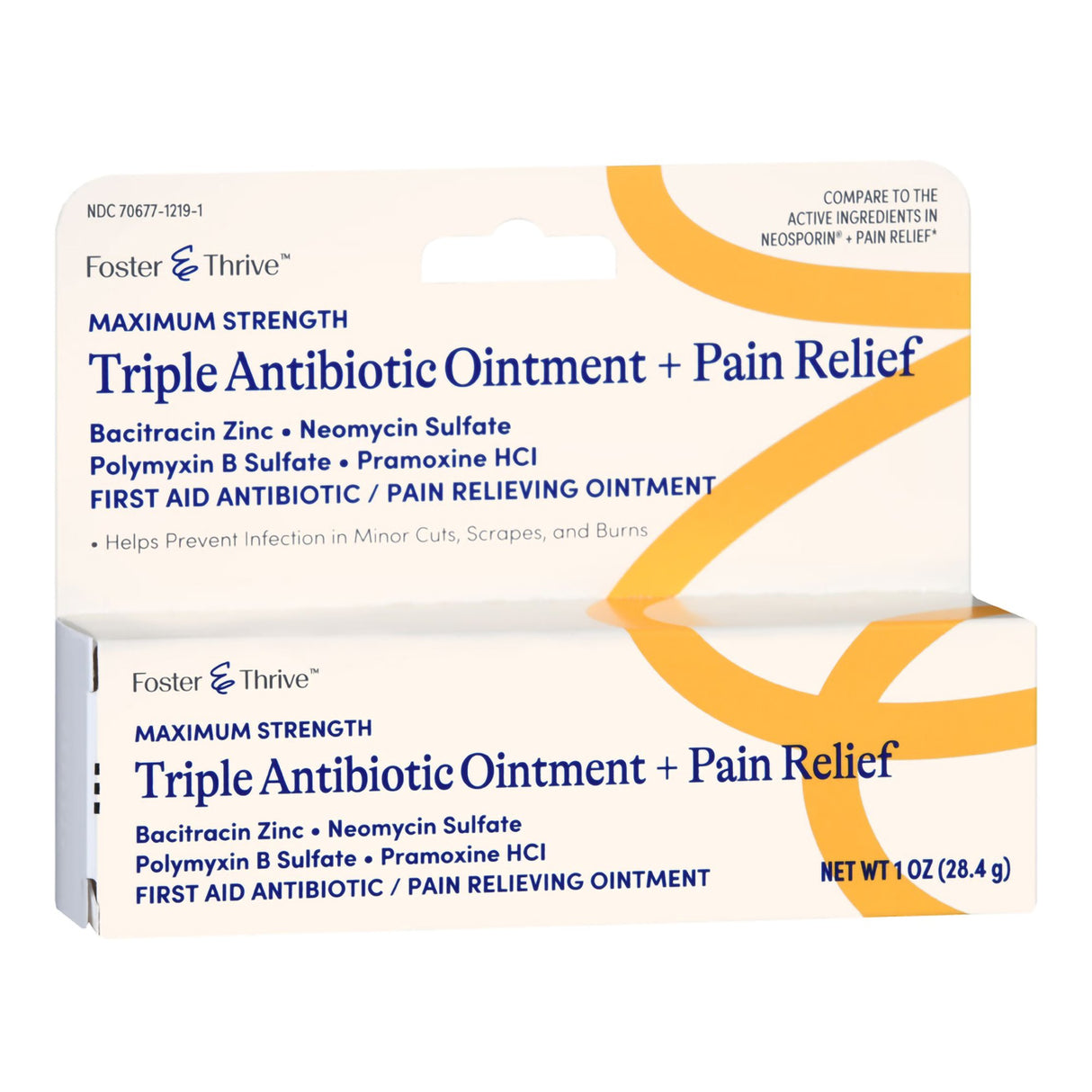 First Aid Antibiotic with Pain Relief Bacitracin / Neomycin / Polymyxin B / Pramoxine HCl Foster & Thrive™ Ointment 1 oz. Tube - BeHope