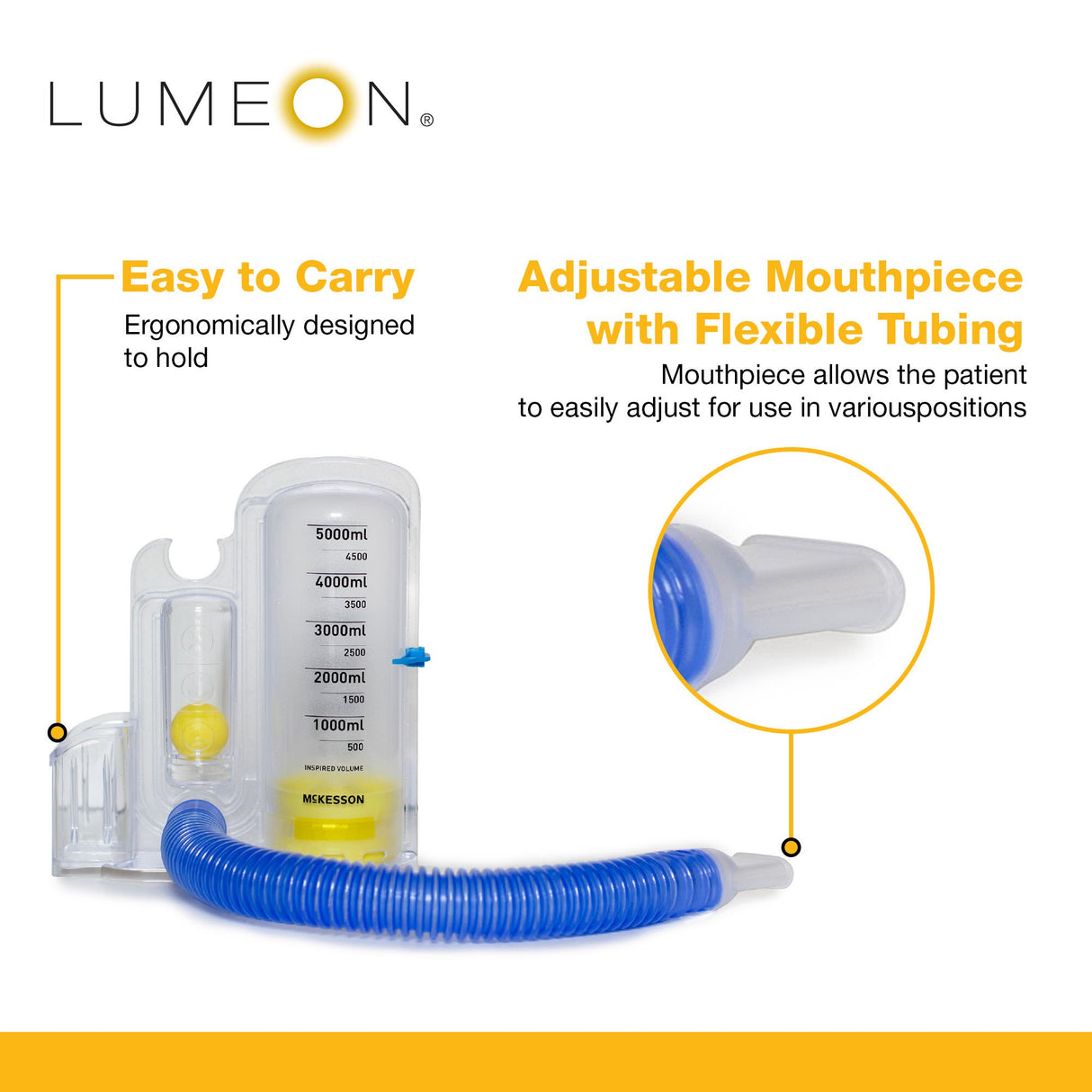Volumetric Incentive Spirometer McKesson LUMEON™ Adult 5000 mL - BeHope