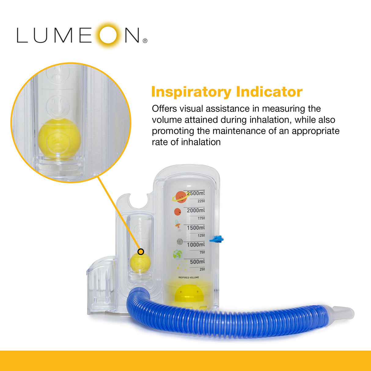 Volumetric Incentive Spirometer McKesson LUMEON™ Pediatric 2500 mL - BeHope