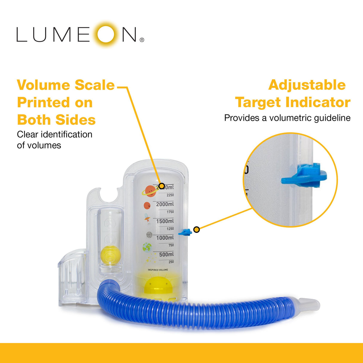 Volumetric Incentive Spirometer McKesson LUMEON™ Pediatric 2500 mL - BeHope