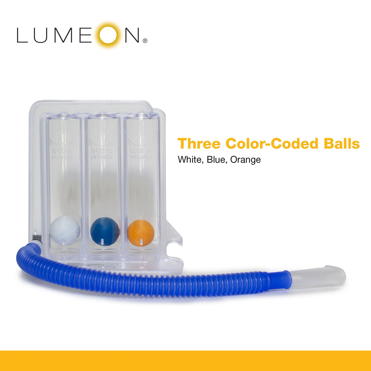 Tri Flow Rate Incentive Spirometer McKesson LUMEON™ Universal 600 to 1200 mL - BeHope