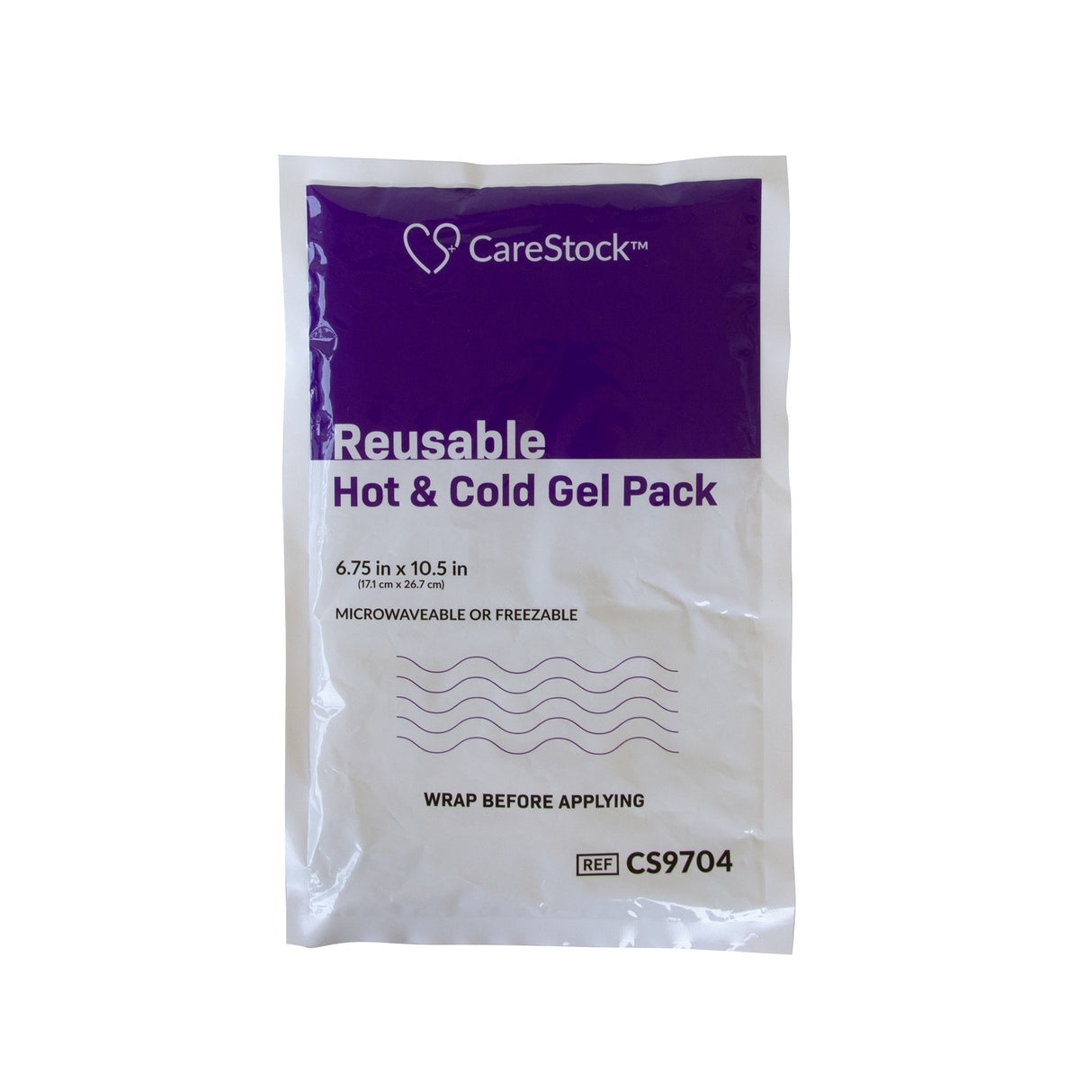 Hot / Cold Pack CareStock General Purpose Large 6-3/4 X 10-1/2 Inch Plastic / Gel Reusable - BeHope