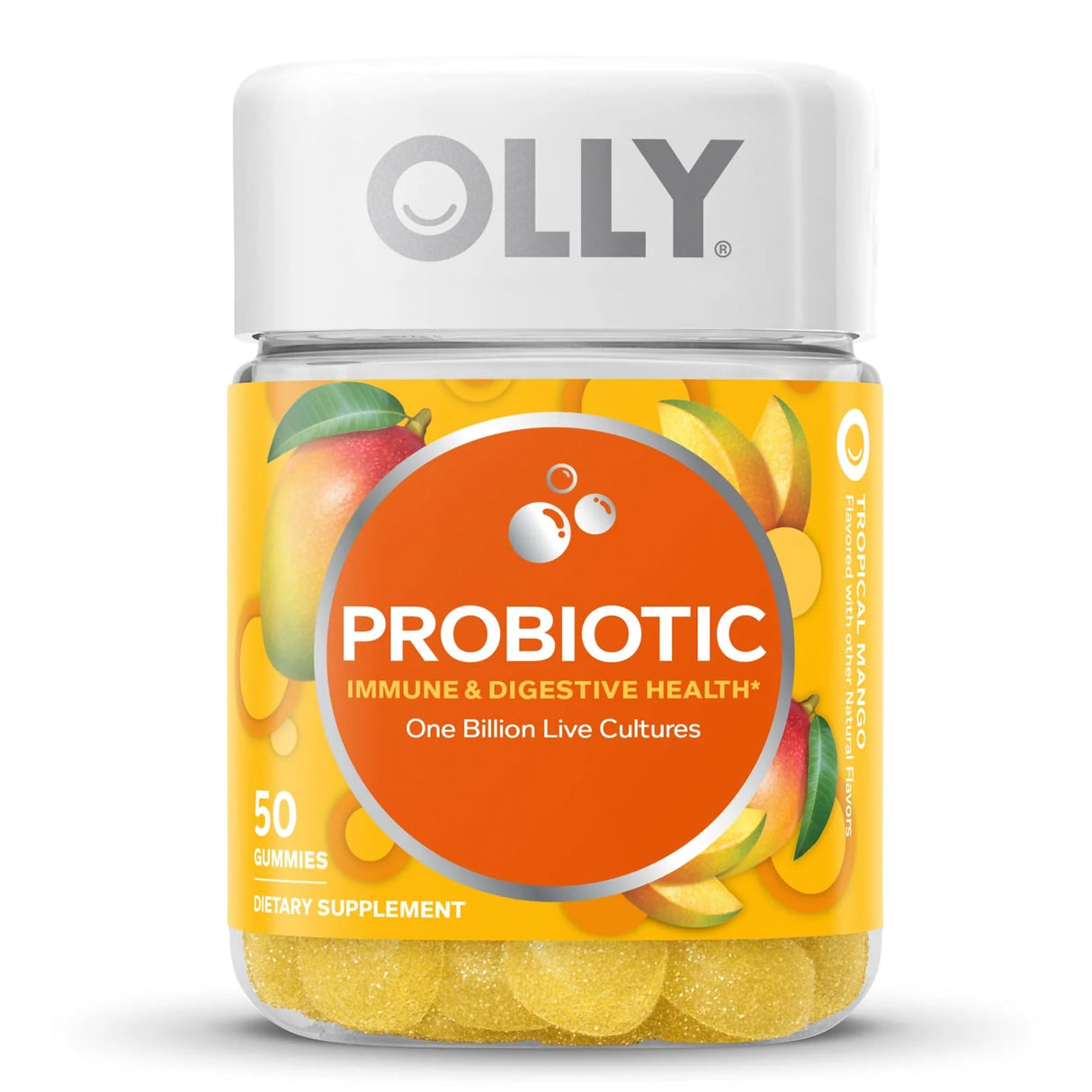 Probiotic Dietary Supplement OLLY® 50 per Bottle Gummy - BeHope
