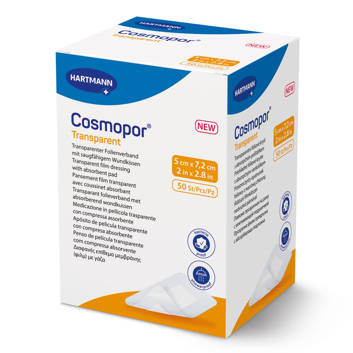 Transparent Film Dressing with Pad Cosmopor® 2 X 2.8 Inch 4 Tab Delivery Rectangle Sterile - BeHope