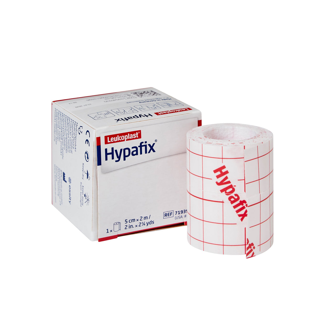 Dressing Retention Tape with Liner Hypafix® White 2 Inch X 2 Yard Nonwoven Polyester NonSterile - BeHope