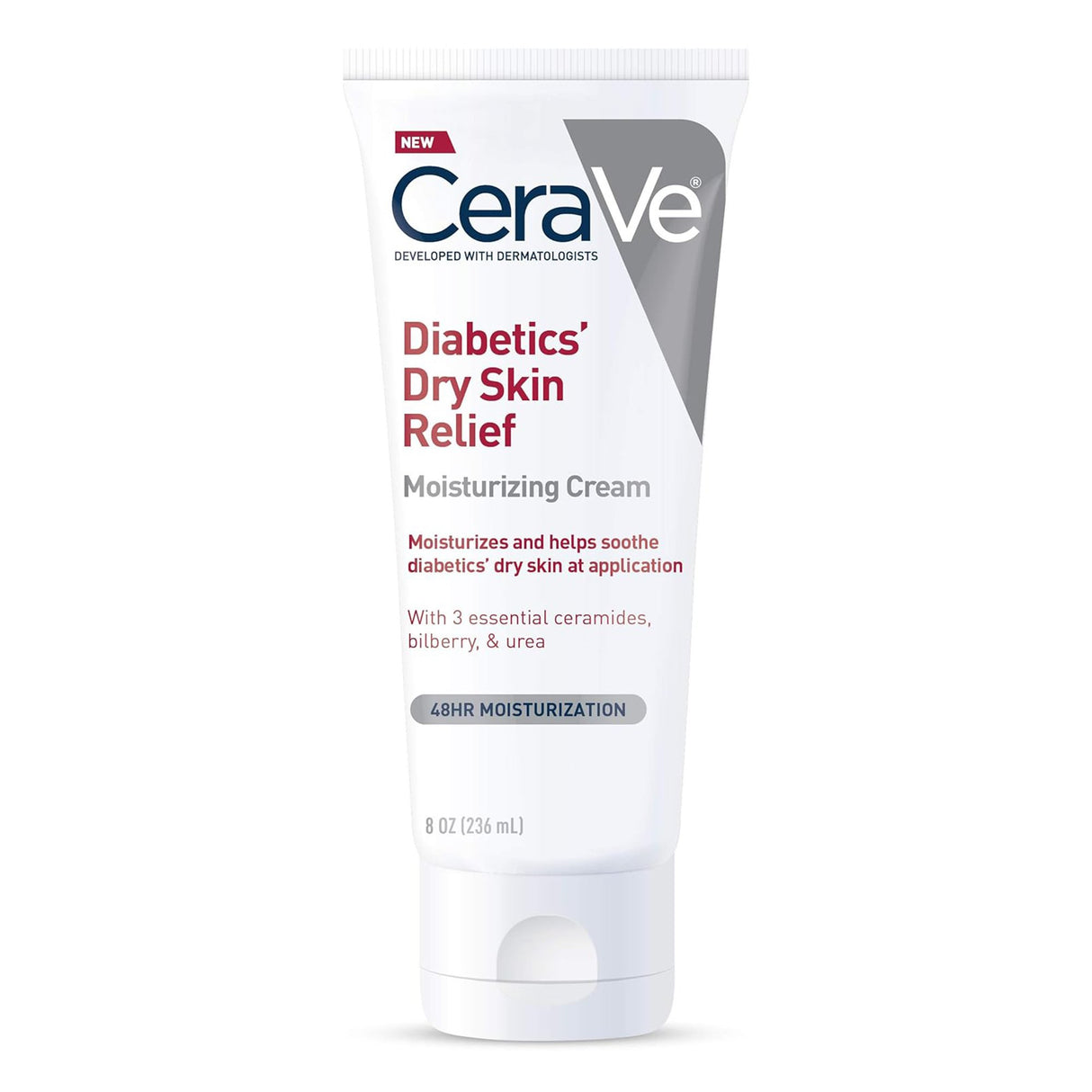 Hand and Body Moisturizer CeraVe® Diabetics' Dry Skin Relief 8 oz. Tube Unscented Cream - BeHope