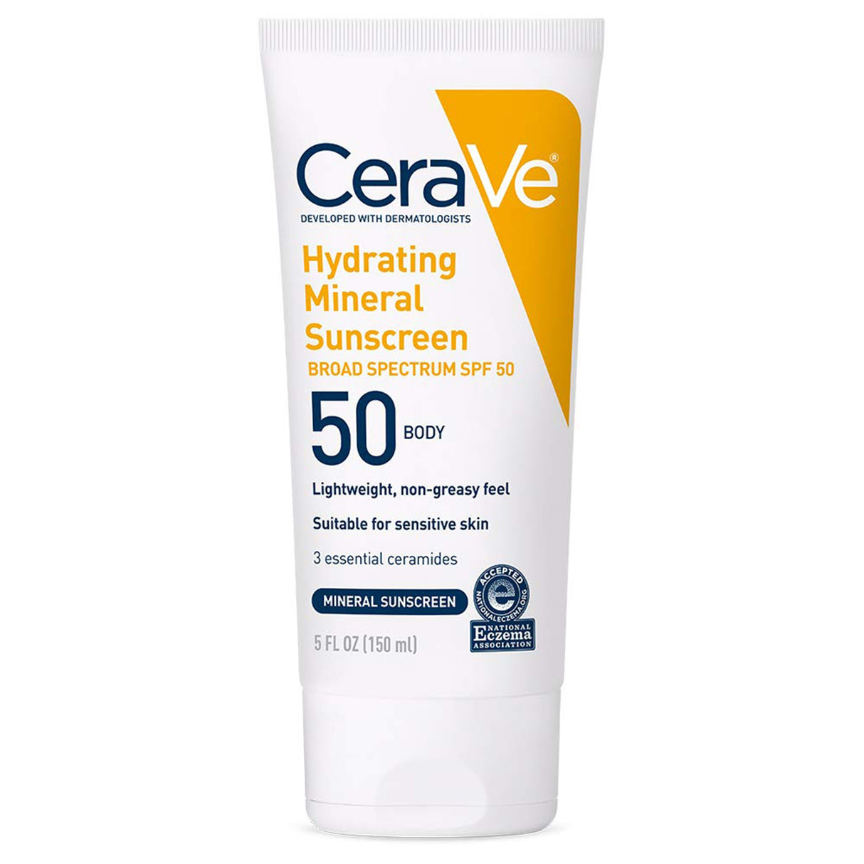 Sunscreen CeraVe® Hydrating Mineral Sunscreen SPF 50 Lotion 5 oz. Tube - BeHope