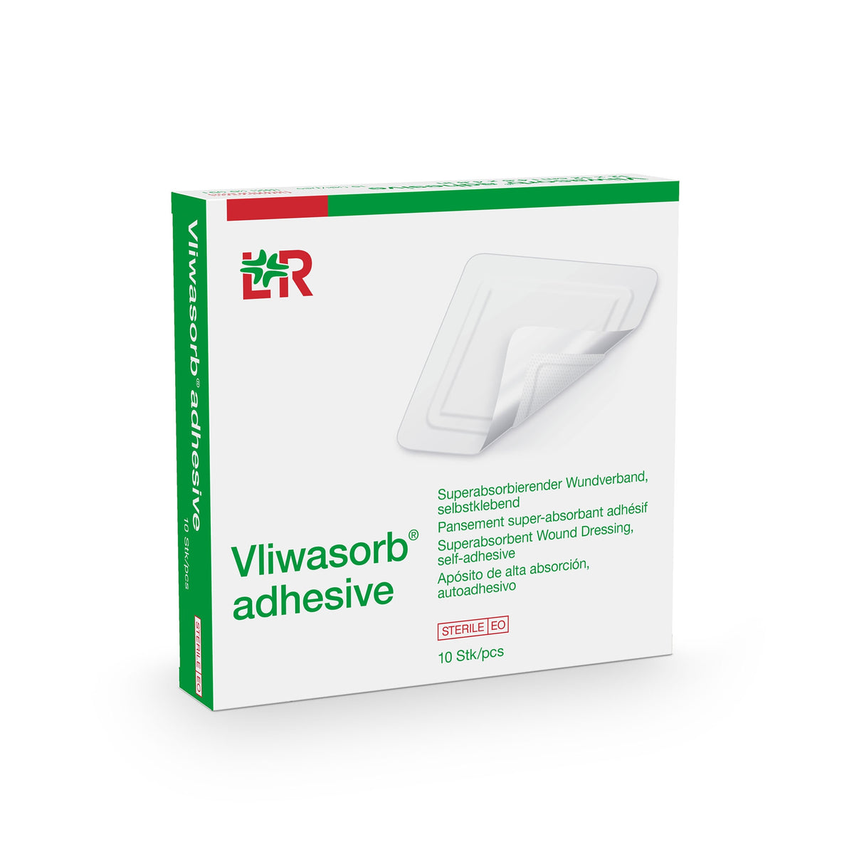 Super Absorbent Dressing Vliwasorb® Border Polyacrylate Adhesive 6 X 10 Inch Rectangle - BeHope