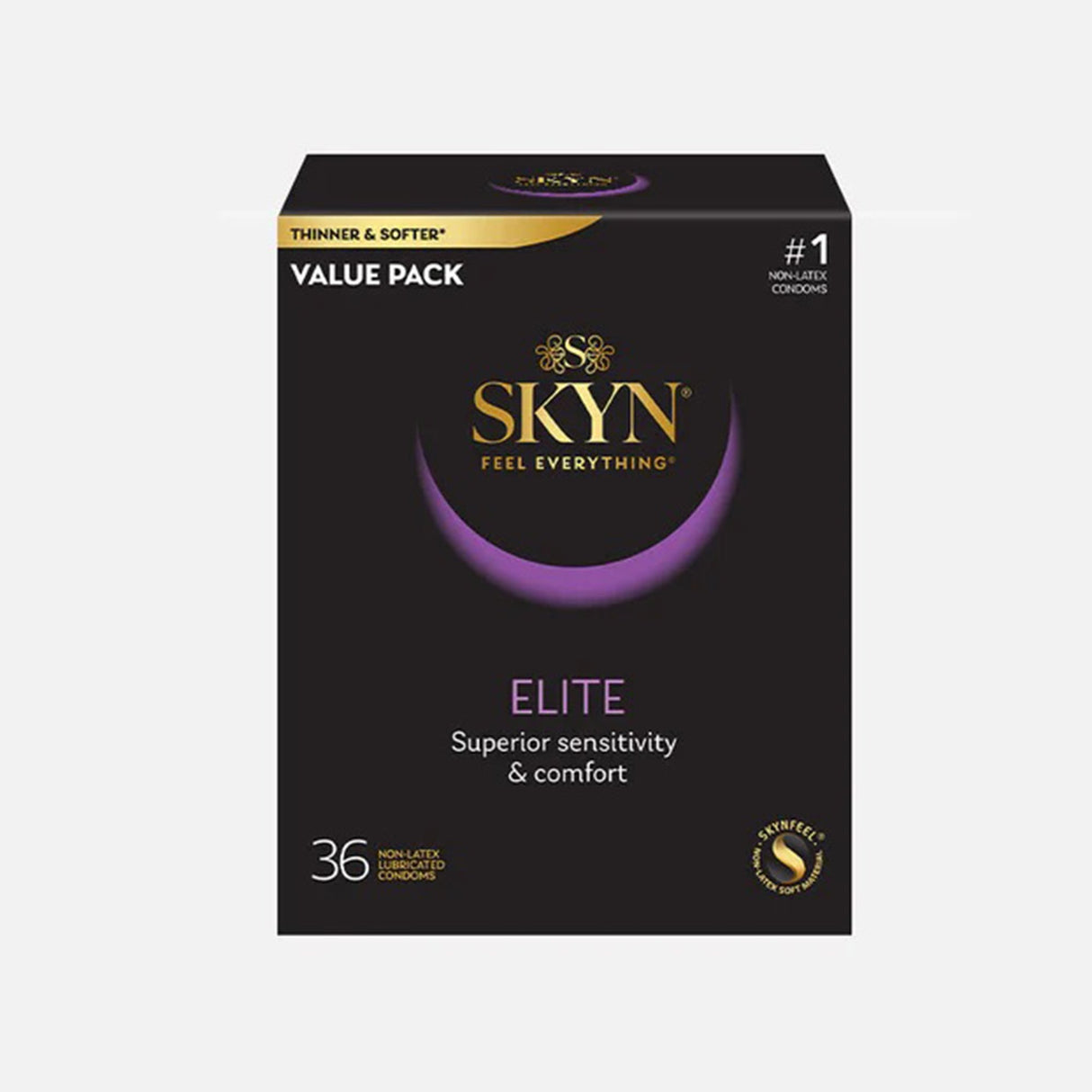 Condom SKYN® Elite Lubricated One Size Fits Most 36 Per Box - BeHope