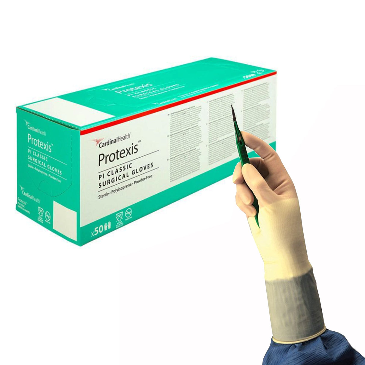 Surgical Glove Protexis™ PI Classic Size 8 Sterile Polyisoprene Standard Cuff Length Smooth Ivory Not Chemo Approved - BeHope