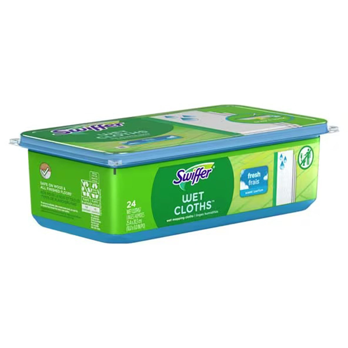 Saturated Wet Mop Pad Swiffer® Wet Bound Edge White Cloth Disposable - BeHope