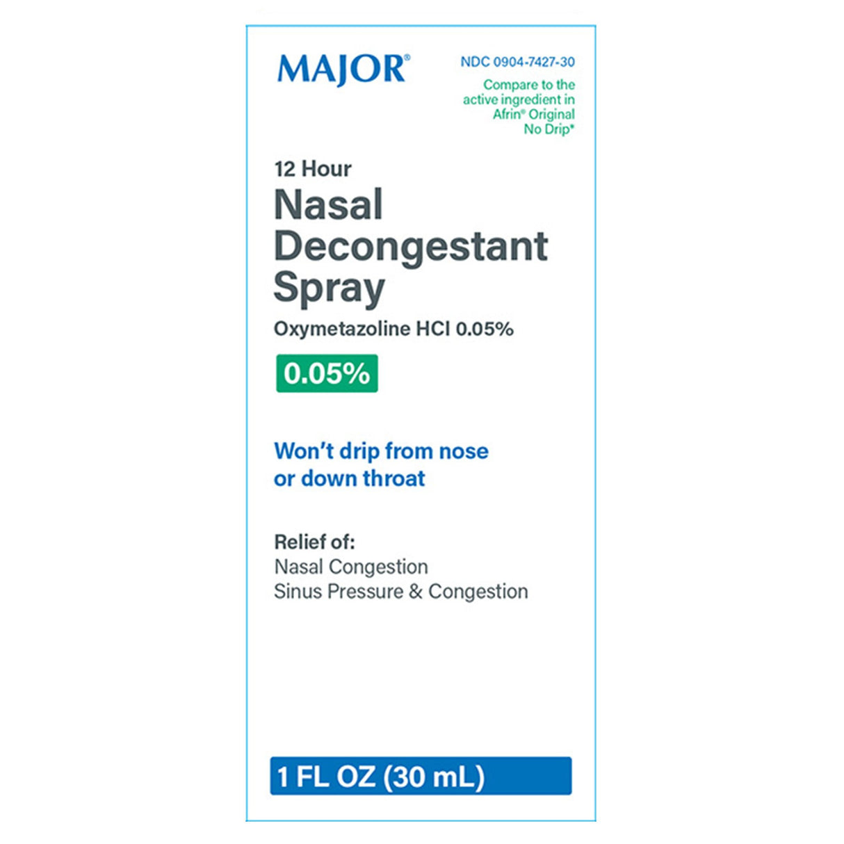 Sinus Relief 0.05% Strength Nasal Spray 30 mL - BeHope