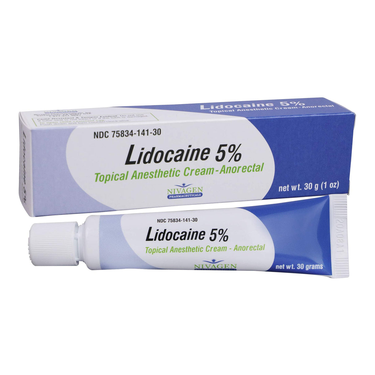 Topical Pain Relief 5% Strength Lidocaine HCl Cream 30 Gram - BeHope