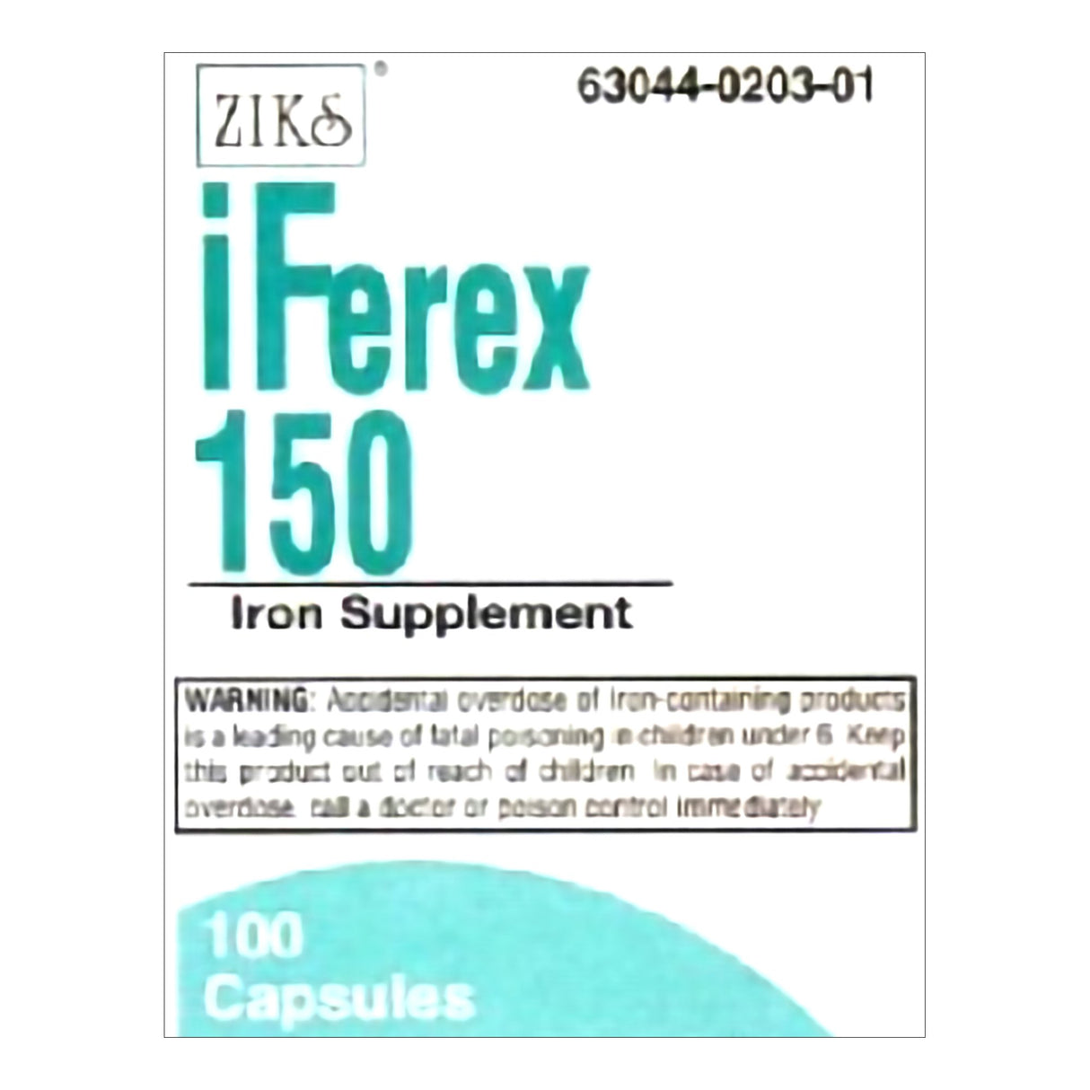 Mineral Supplement Iferex Iron 150 mg Strength Capsule 100 per Bottle - BeHope