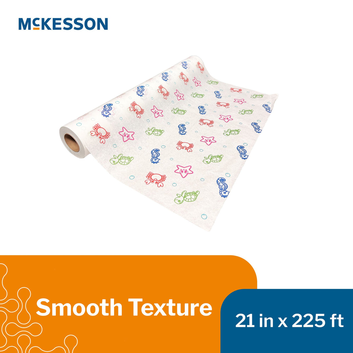 Table Paper McKesson 21 Inch Width 225 Foot Length Print (Sea Friends) Smooth - BeHope