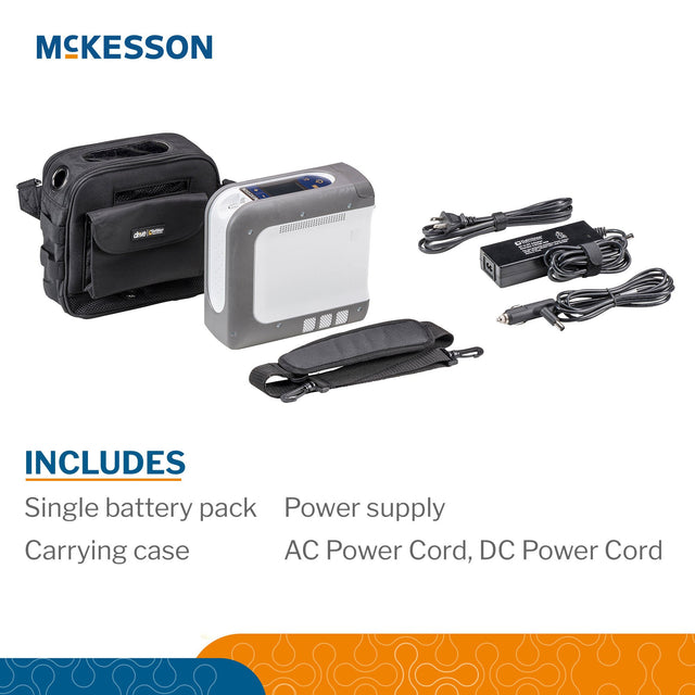 Portable Oxygen Concentrator Mckesson with OSD Technology and User-Friendly Controls - BeHope