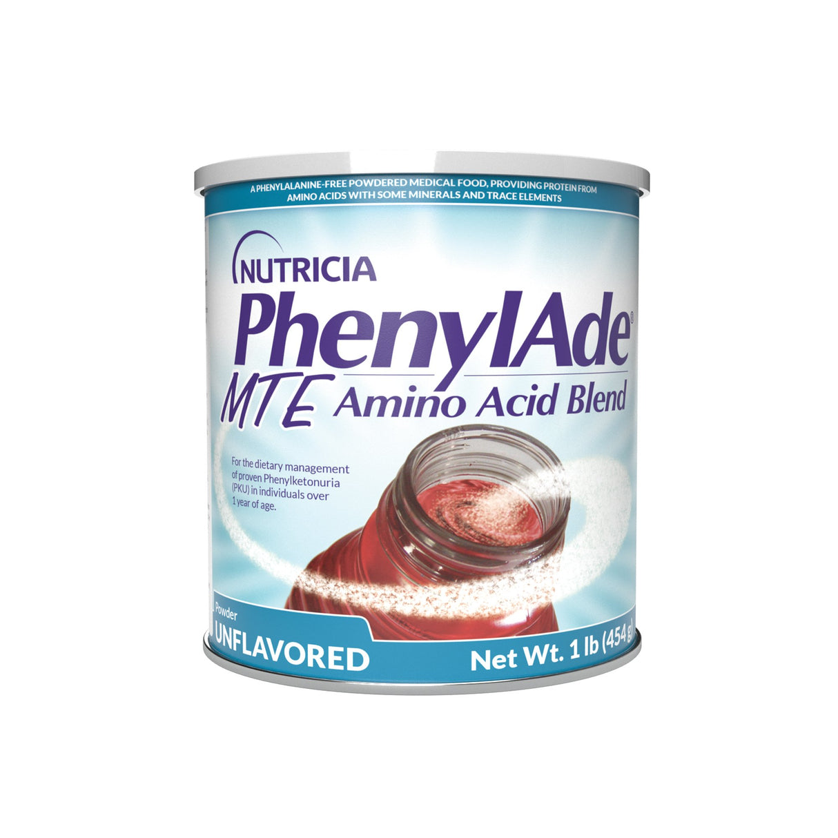 Oral Supplement PhenylAde® MTE Amino Acid Blend Unflavored Powder 16 oz. / 454 Gram Canister - BeHope