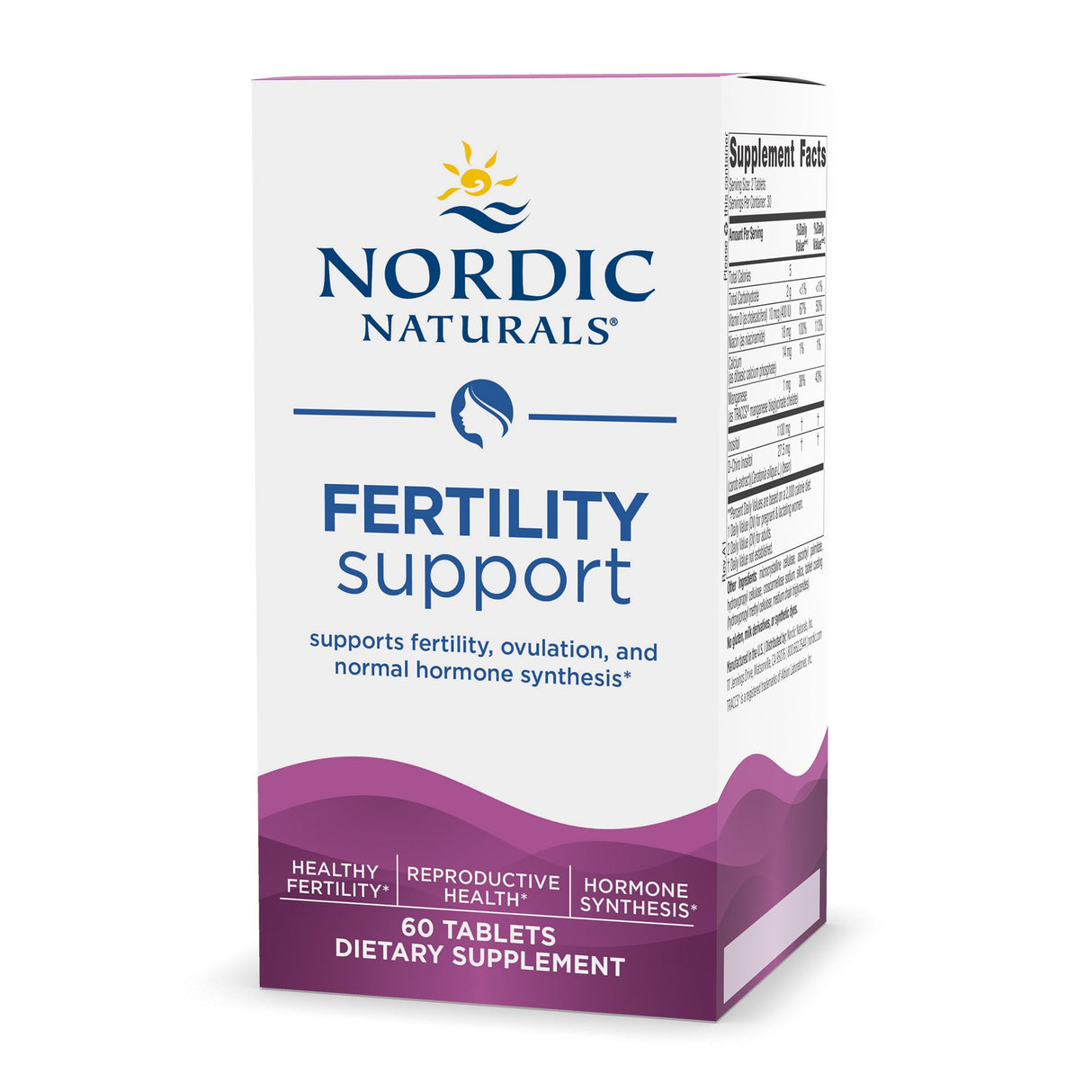 Dietary Supplement Nordic Naturals® Fertility Support Inositol 1100 mg Strength Tablet 60 per Bottle - BeHope