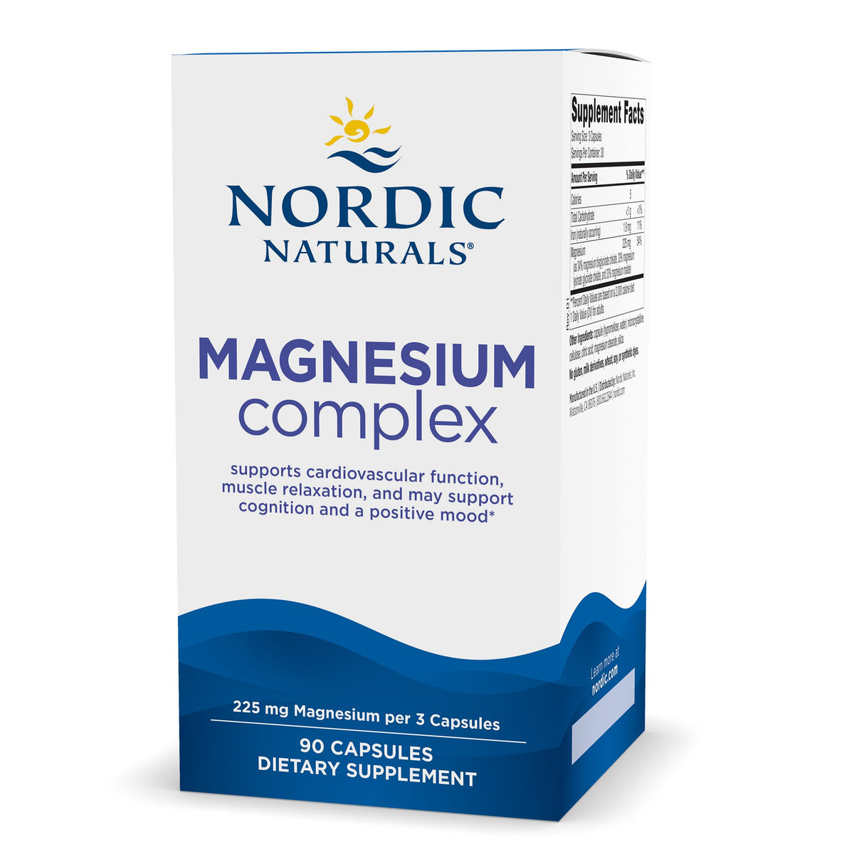 Dietary Supplement Nordic Naturals® Magnesium Complex Magnesium 225 mg Strength Capsule 90 per Bottle - BeHope