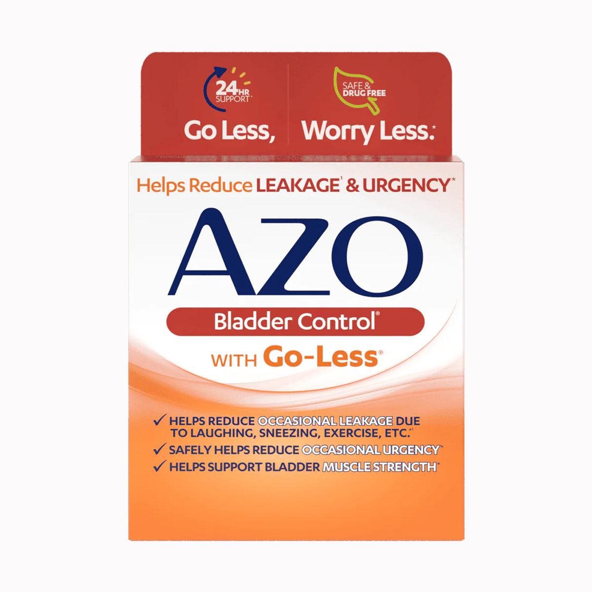 Urinary Pain Relief AZO® Bladder Control 300 mg Strength Pumpkin Seed / Soy Germ Extracts Capsule 54 per Box - BeHope