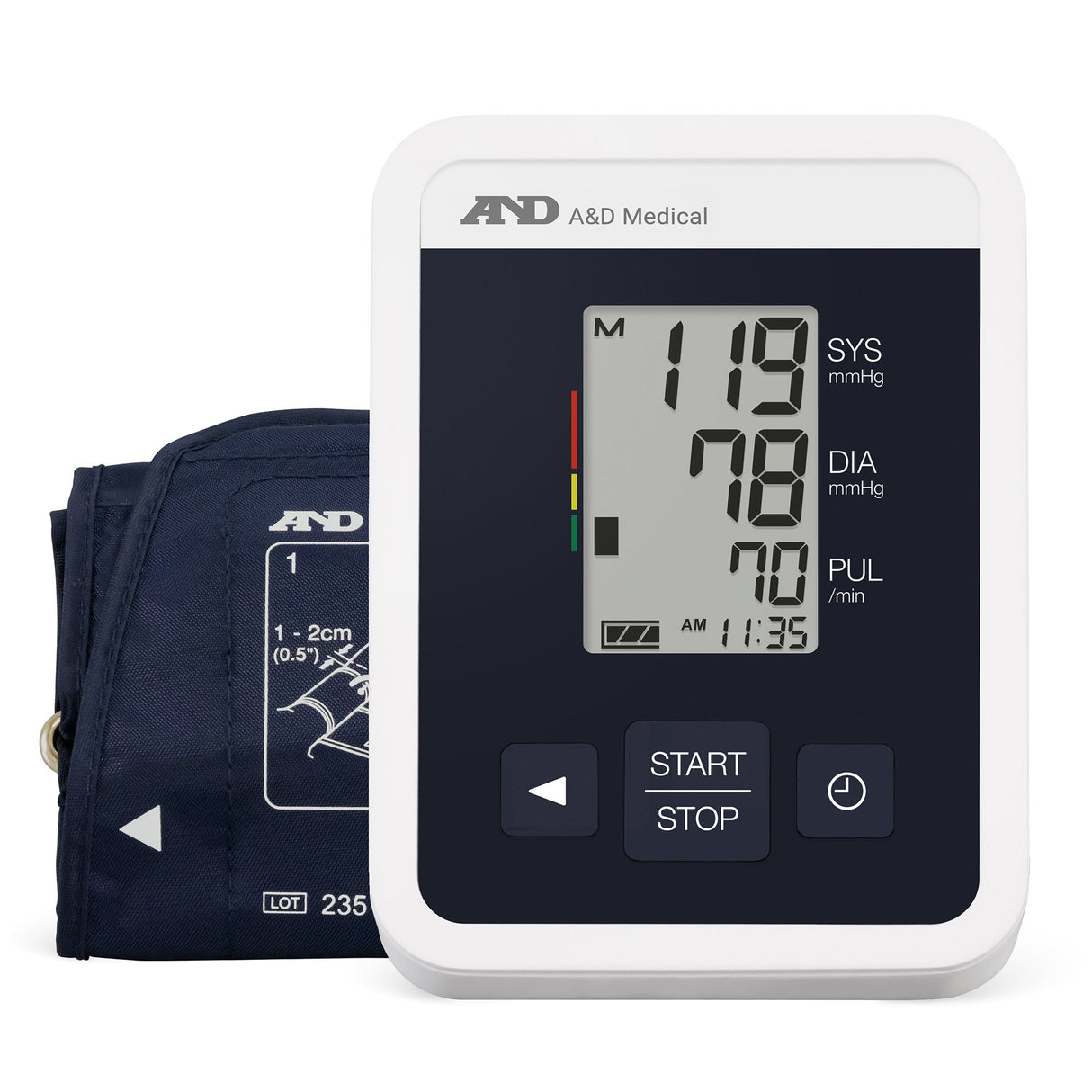 Digital Blood Pressure Monitor AND Wide Cuff Nylon Cuff 8.6 tp 16.5 Inch Circumference Desk Model - BeHope