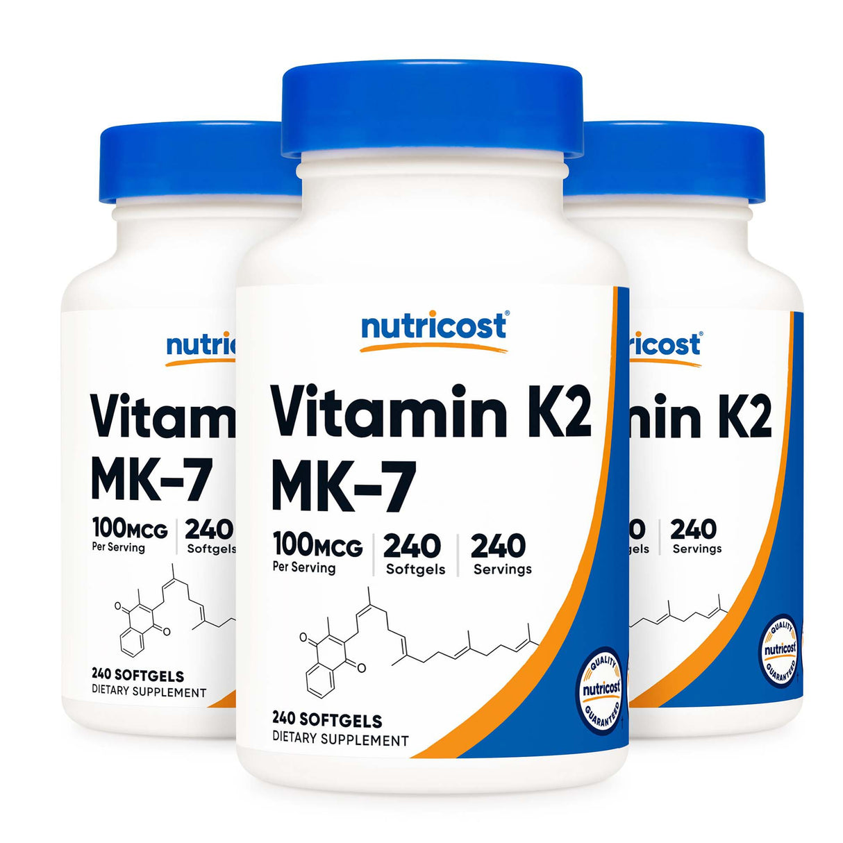 Dietary Supplement nutricost® Vitamin K2 MK-7 100 mcg Strength Softgel 240 Per Bottle - BeHope