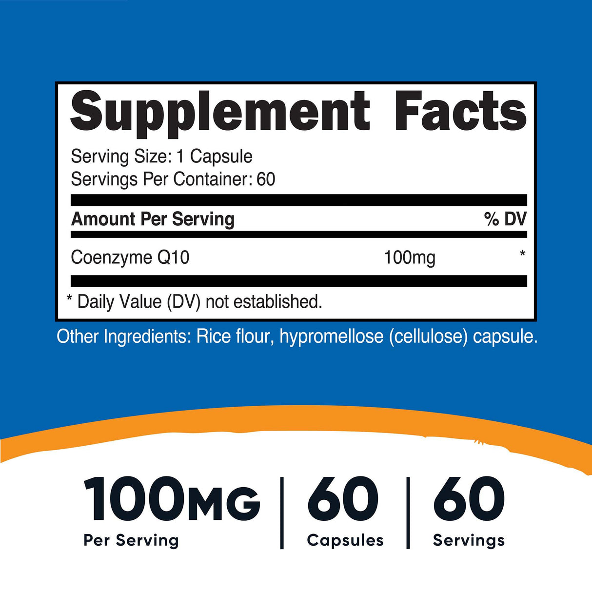 Dietary Supplement nutricost® COQ10 100 mg Strength Capsule 60 Per Bottle - BeHope