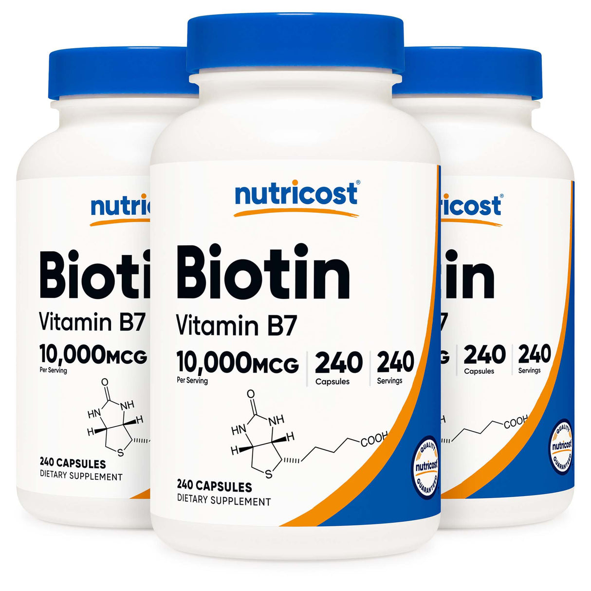 Dietary Supplement nutricost® Biotin 10 mg Strength Capsule 240 Per Bottle - BeHope
