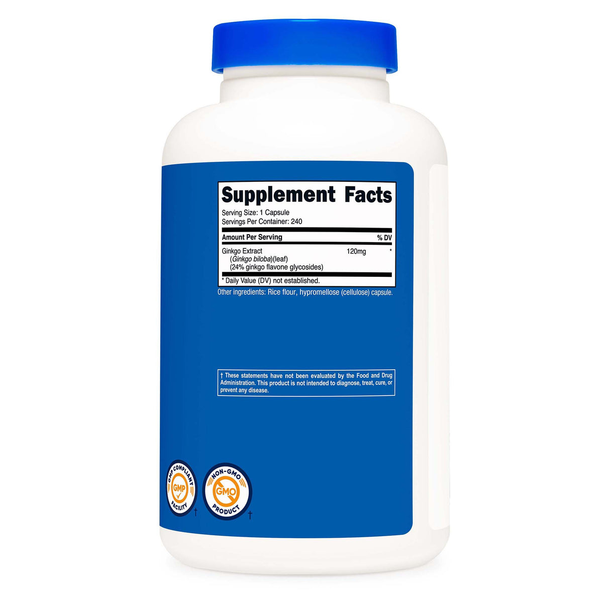 Dietary Supplement nutricost® Ginko Biloba 120 mg Strength Capsule 240 Per Bottle - BeHope