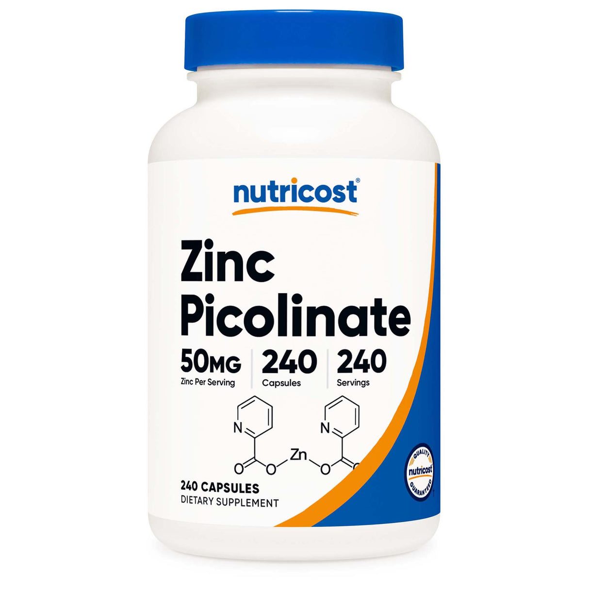 Dietary Supplement nutricost® Zinc Picolinate 50 mg Strength Capsule 240 Per Bottle - BeHope