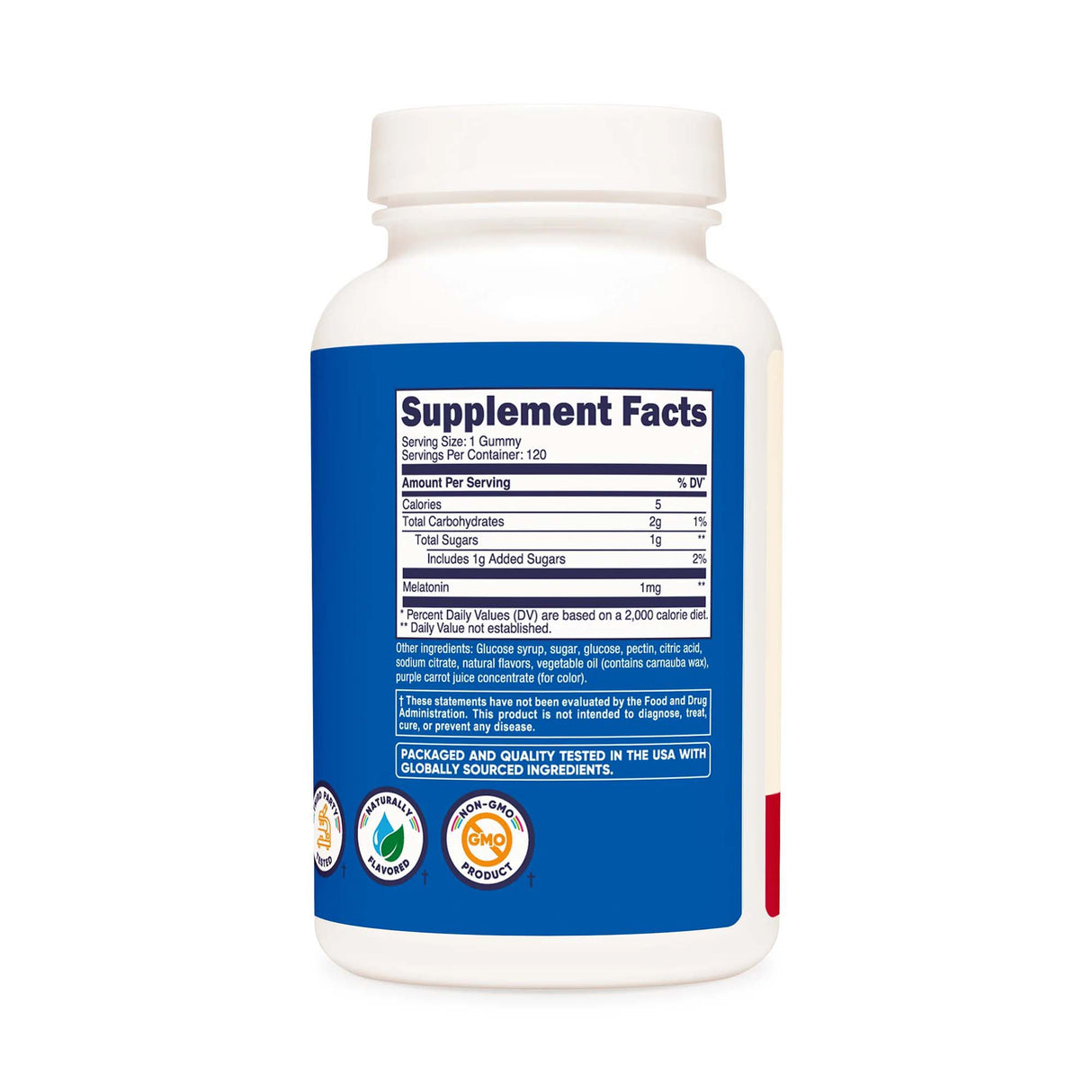 Dietary Supplement nutricost® Melatonin 1 mg Strength Gummy 120 Per Bottle - BeHope