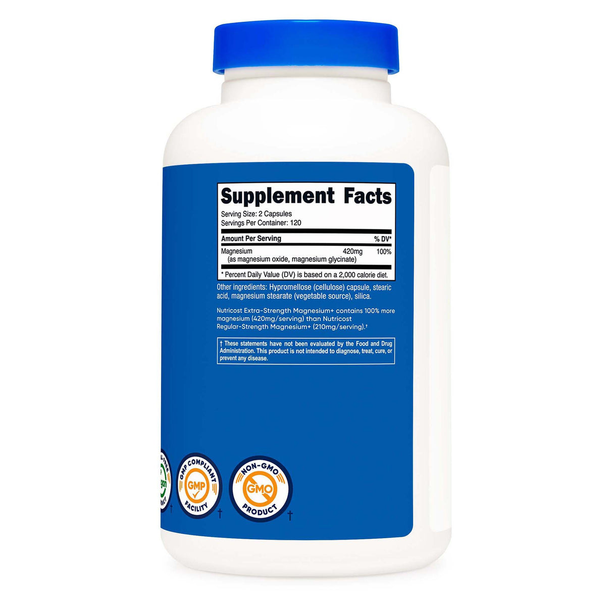 Dietary Supplement nutricost® Magnesium Citrate 420 mg Strength Capsule 240 Per Bottle - BeHope