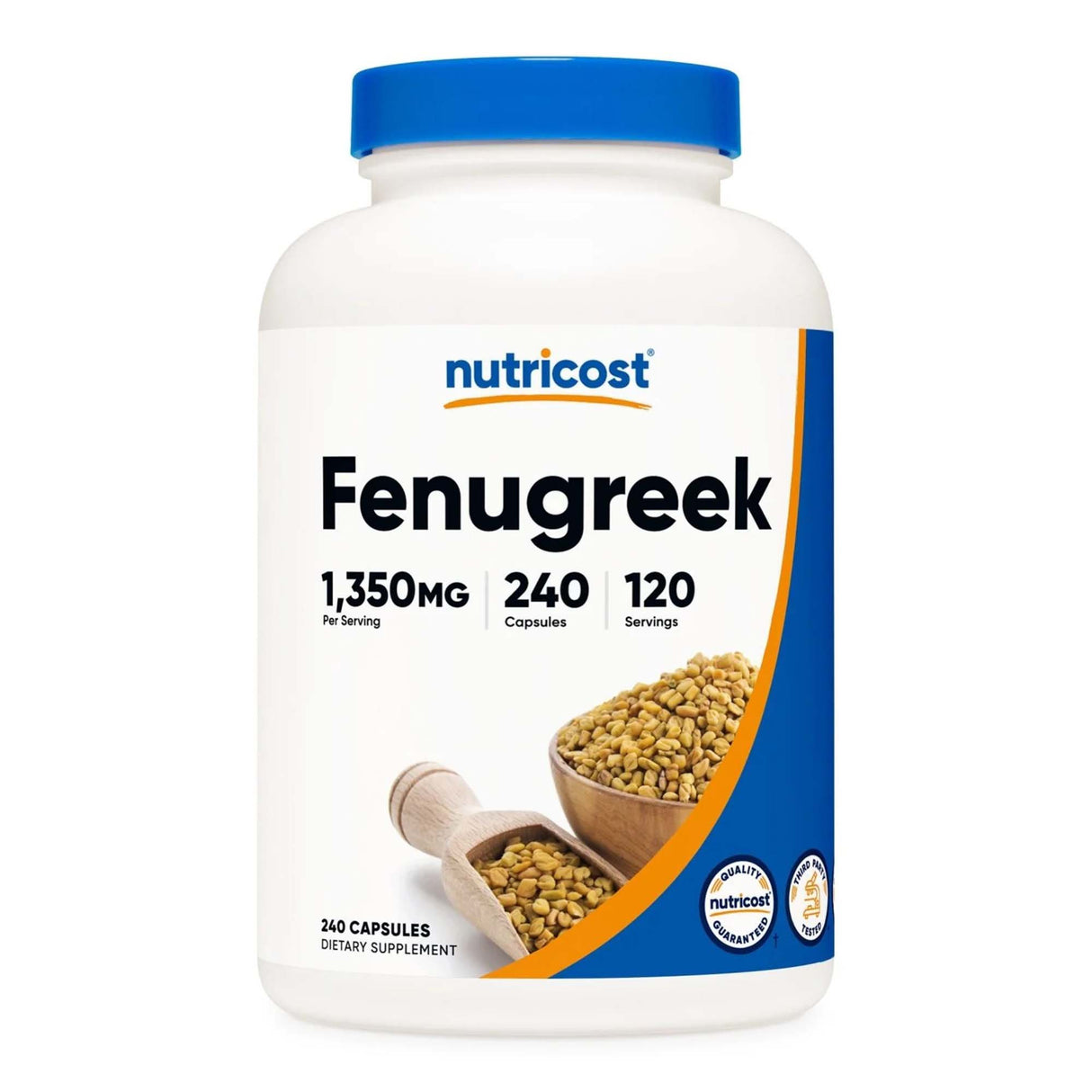 Dietary Supplement nutricost® Fenugreek 1,350 mg Strength Capsule 240 Per Bottle - BeHope