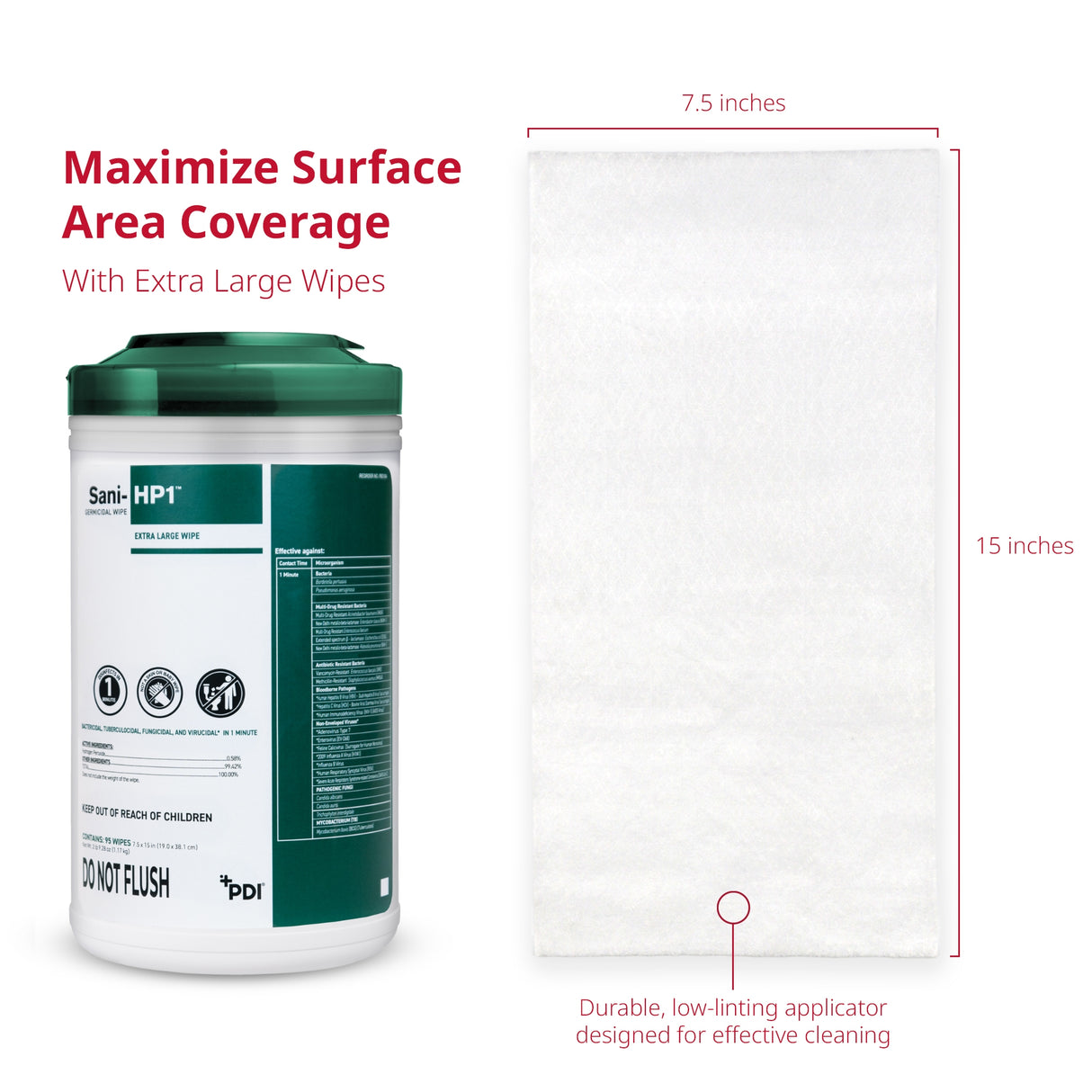 Sani-hp1™ Germicidal Surface Disinfectant Wipes - BeHope