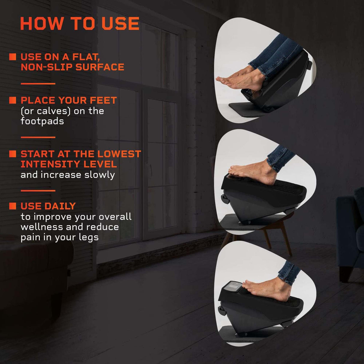 Foot Massager VibraCare Plus 10-2/5 X 13 X 15-1/3 Inch - BeHope