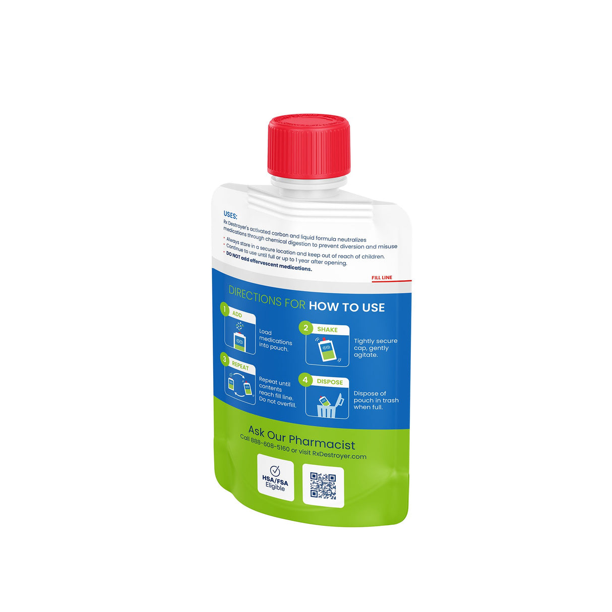 Drug Disposal Pouch Rx Destroyer™ All-Purpose 4 oz. - BeHope