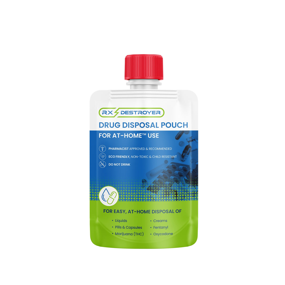 Drug Disposal Pouch Rx Destroyer™ All-Purpose 4 oz. - BeHope