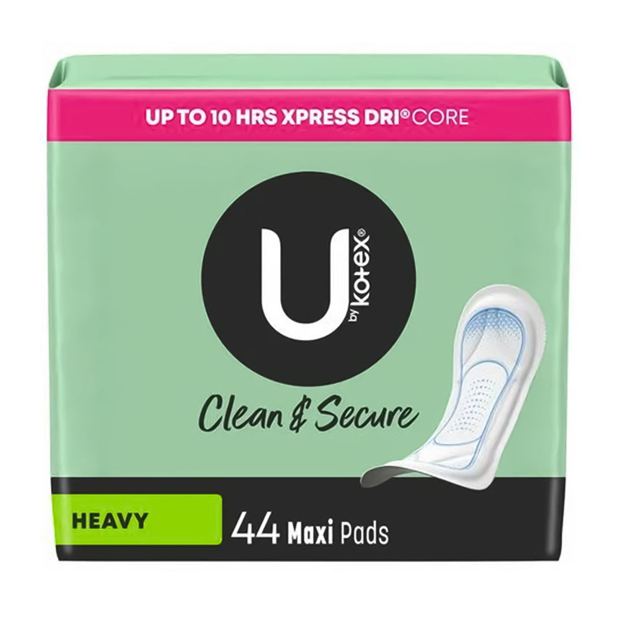 Feminine Pad U by Kotex® Clean and Secure Maxi Heavy Absorbency - BeHope