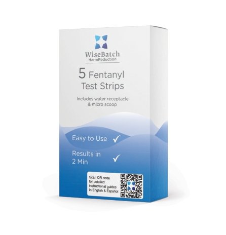 Drug Identification Test Kit HarmReduction Fentanyl 5 Tests - BeHope