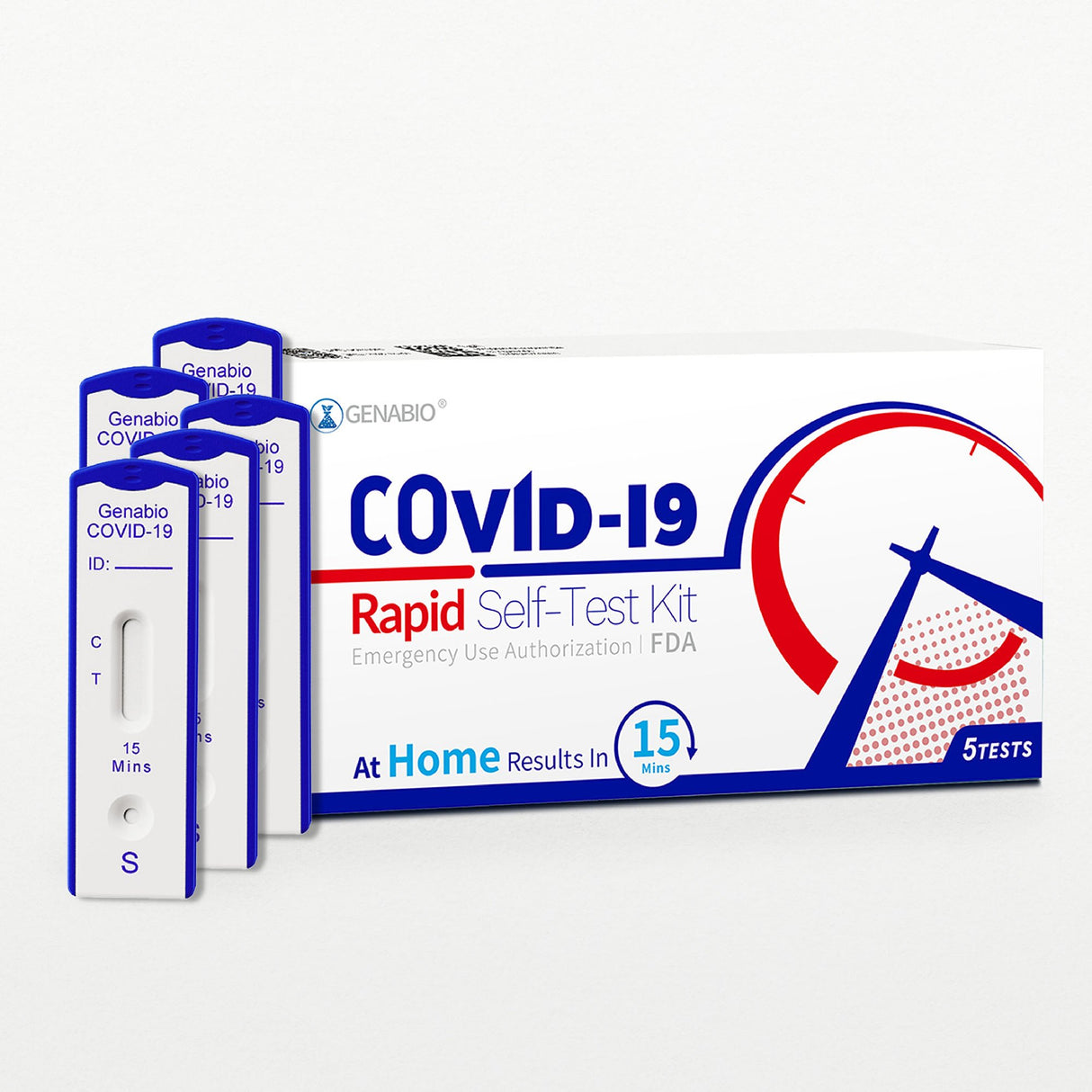 Respiratory Test Kit Genabio® COVID-19 Rapid Self-Test 5 Tests per Kit - BeHope