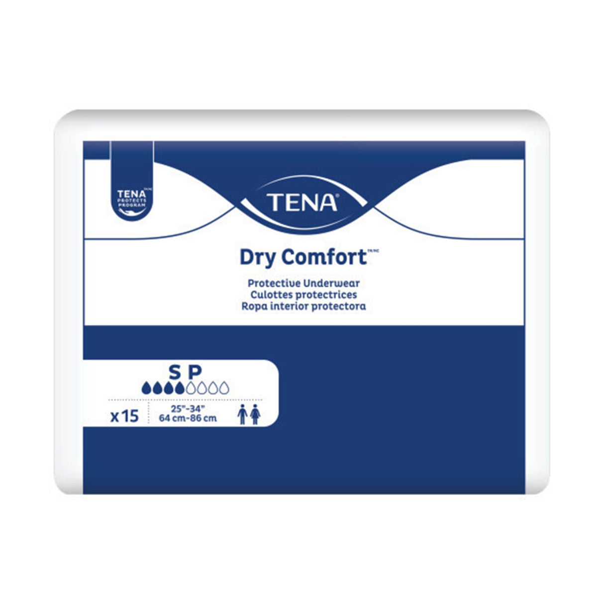 Absorbent Underwear TENA Dry Comfort™ Pull On with Tear Away Seams Adult Small Unisex Disposable Moderate Absorbency - BeHope