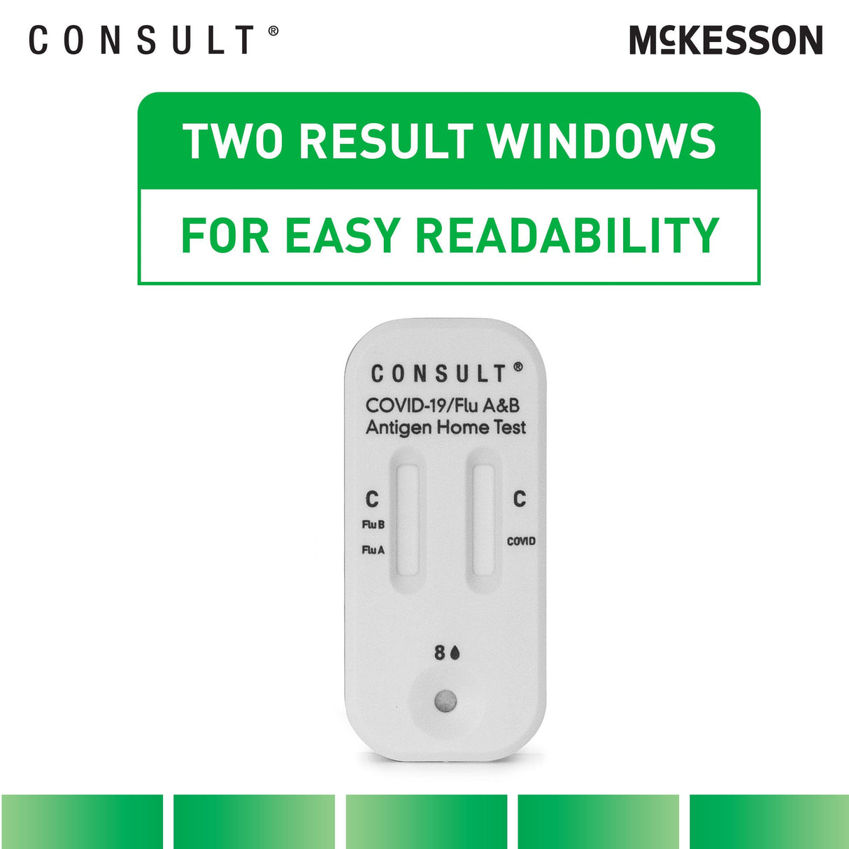 Respiratory Test Kit McKesson Consult® COVID-19 / Flu A&B Antigen Test (Professional) 25 Tests CLIA Waived - BeHope