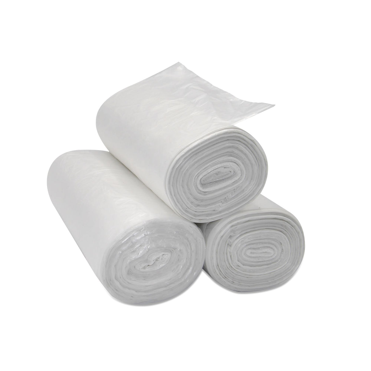 Trash Can Liners Medd Max 10 gal. 6 Mic. 24 X 24 Inch Clear High-Density Star Seal Bottom Coreless Roll - BeHope