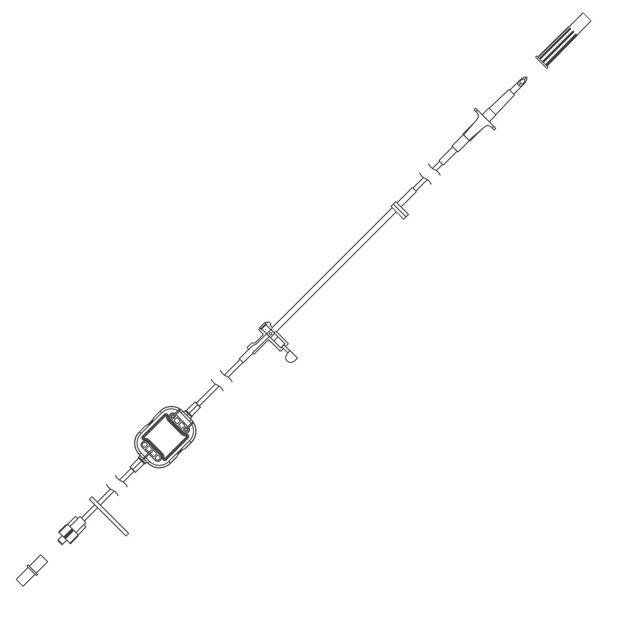 IV Pump Set Curlin® Pump 1.2 Micron Filter - BeHope